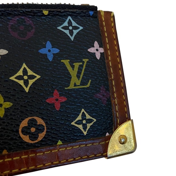 Authentic Louis Vuitton x Murakami Noir Multicolore Key Cles Holder Pouch- Y2K - Picture 15 of 16